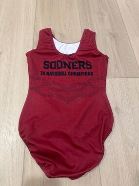 GK Oklahoma Sooners Leotard 7x National Champions Leo OU Adult Medium AM